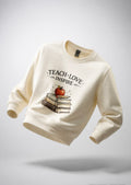 Teach Love Inspire Teacher Sweatshirt | Apple and Books Crewneck | Teacher Gift