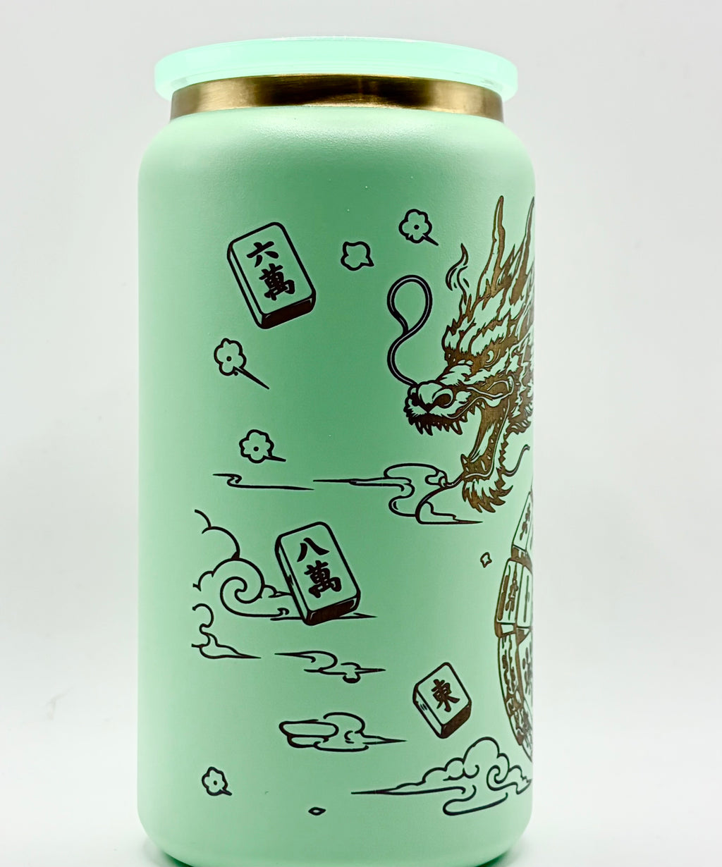 Mahjong Dragon Engraved Tumbler – Personalized 16 OZ