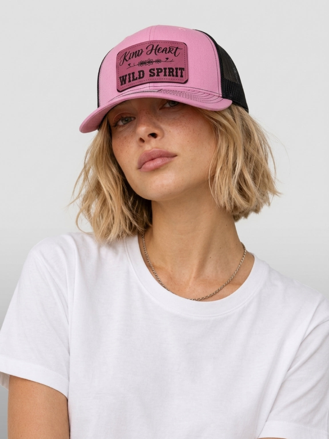 Kind Heart Wild Spirit Pink Richardson 112 Trucker Hat