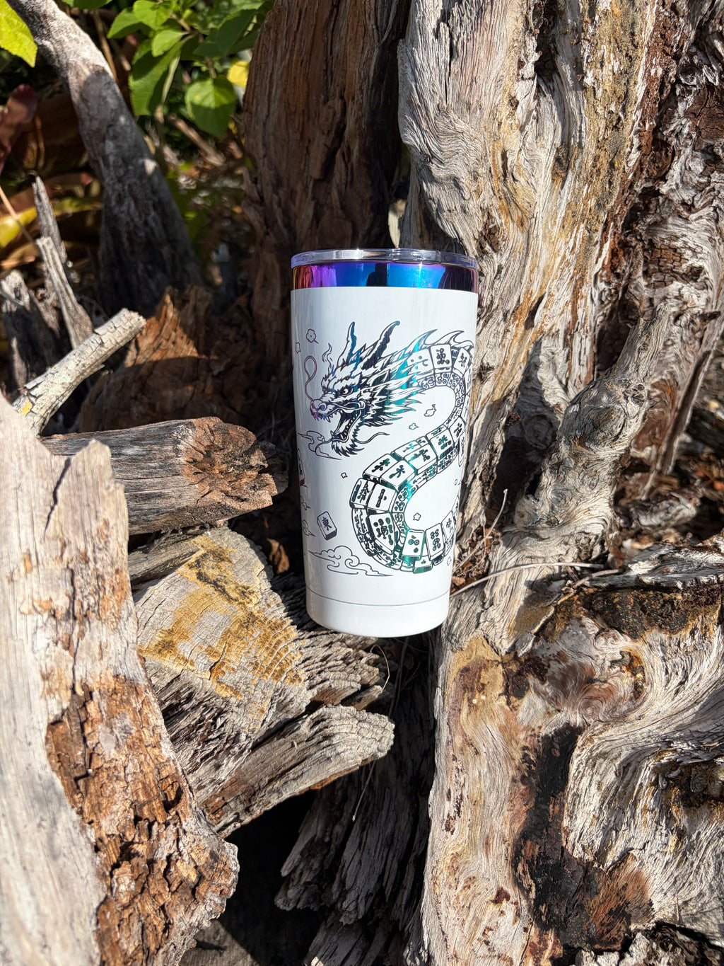 Personalized Mahjong Dragon Engraved Tumbler
