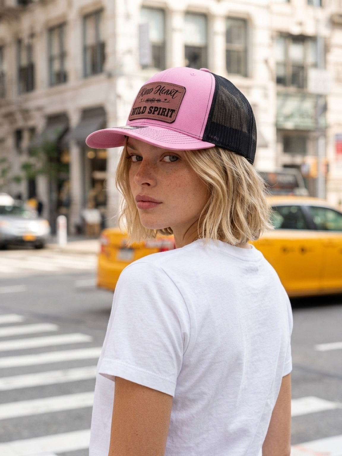Kind Heart Wild Spirit Pink Richardson 112 Trucker Hat