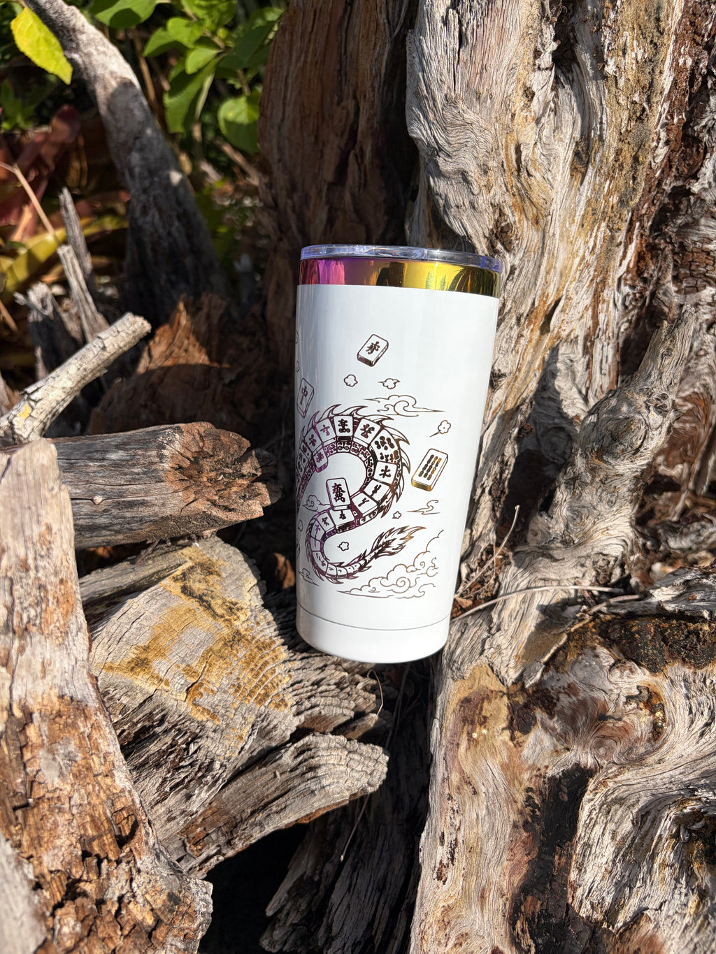 Personalized Mahjong Dragon Engraved Tumbler