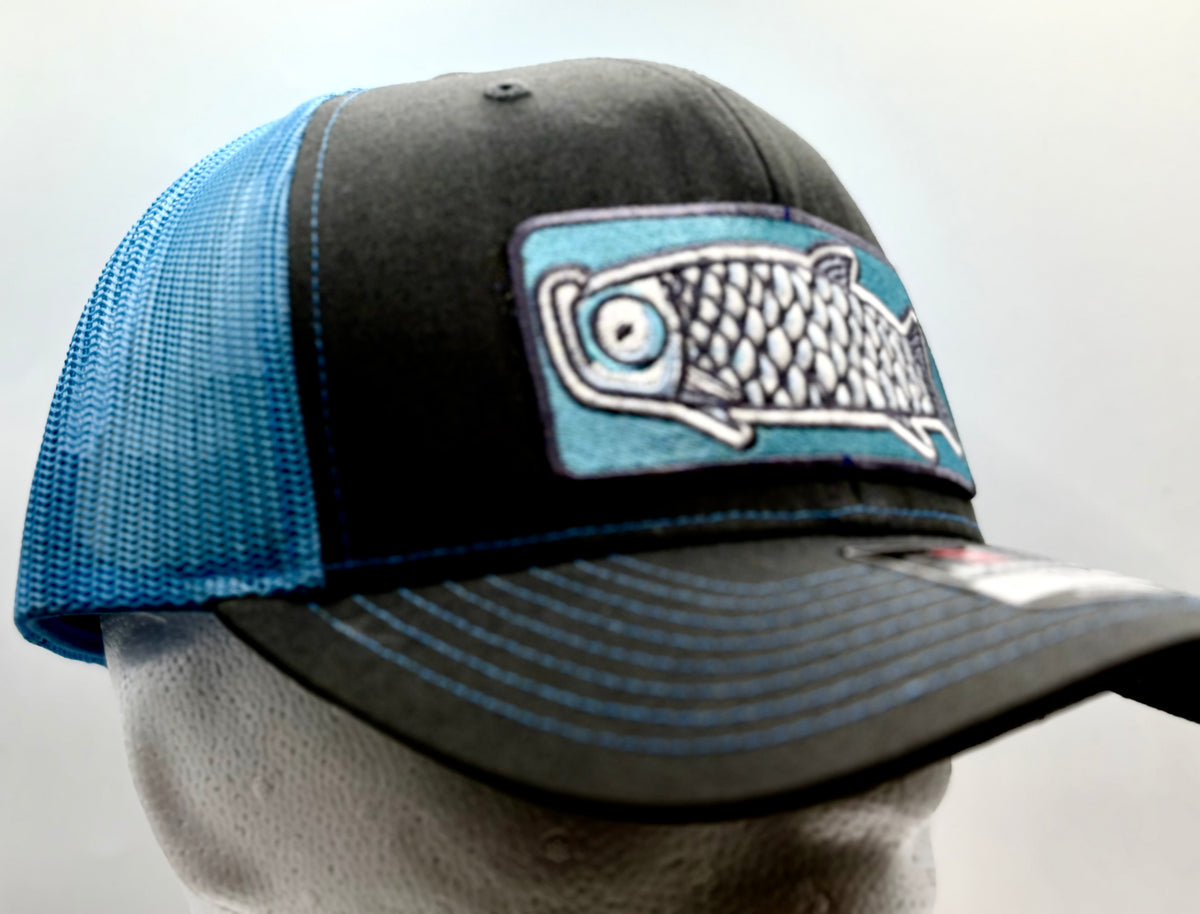 Silver Fish Embroidered Richardson 112 Trucker Hat
