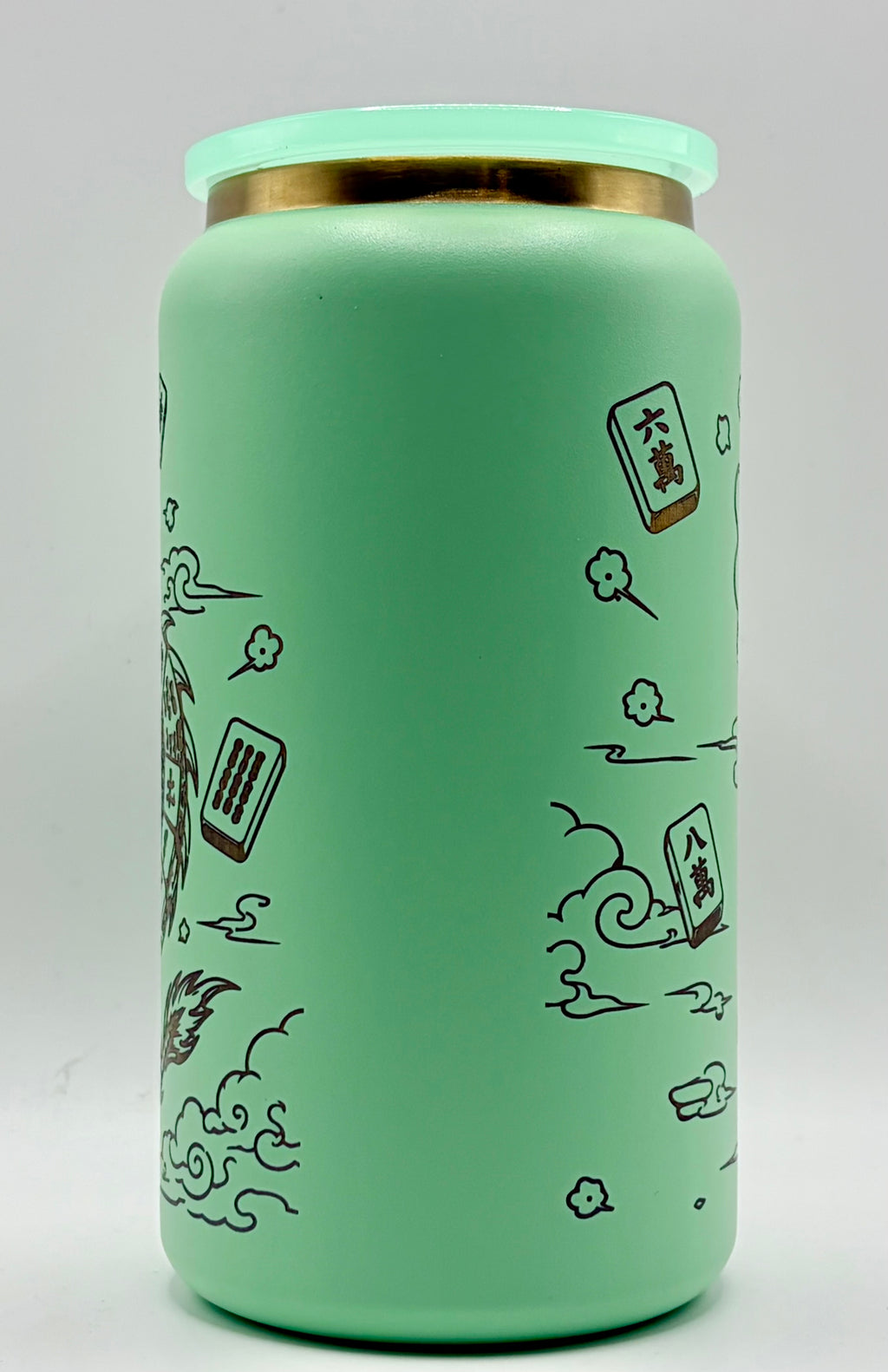 Mahjong Dragon Engraved Tumbler – Personalized 16 OZ