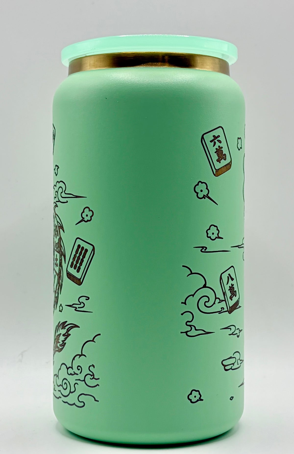 Mahjong Dragon Engraved Tumbler – Personalized 16 OZ