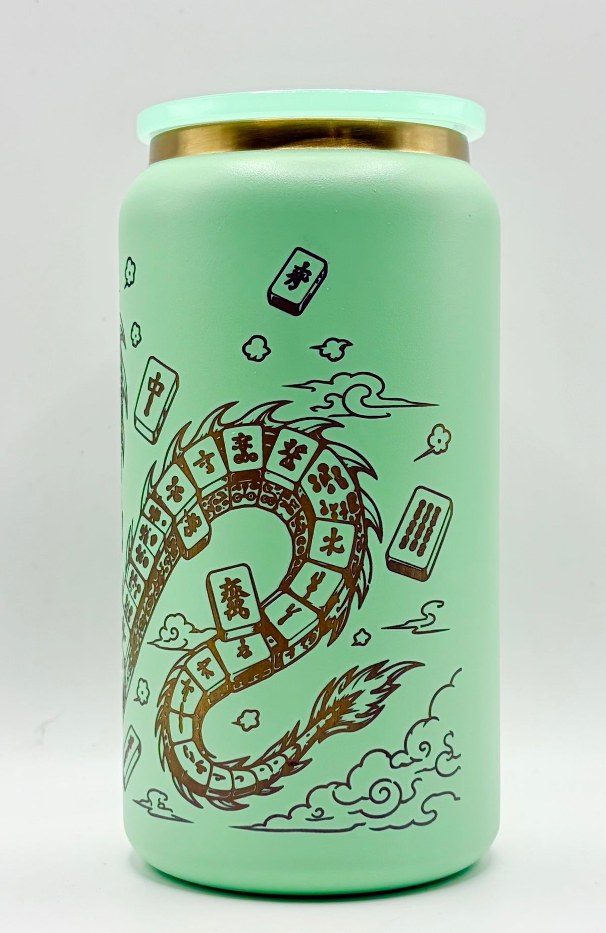 Mahjong Dragon Engraved Tumbler – Personalized 16 OZ