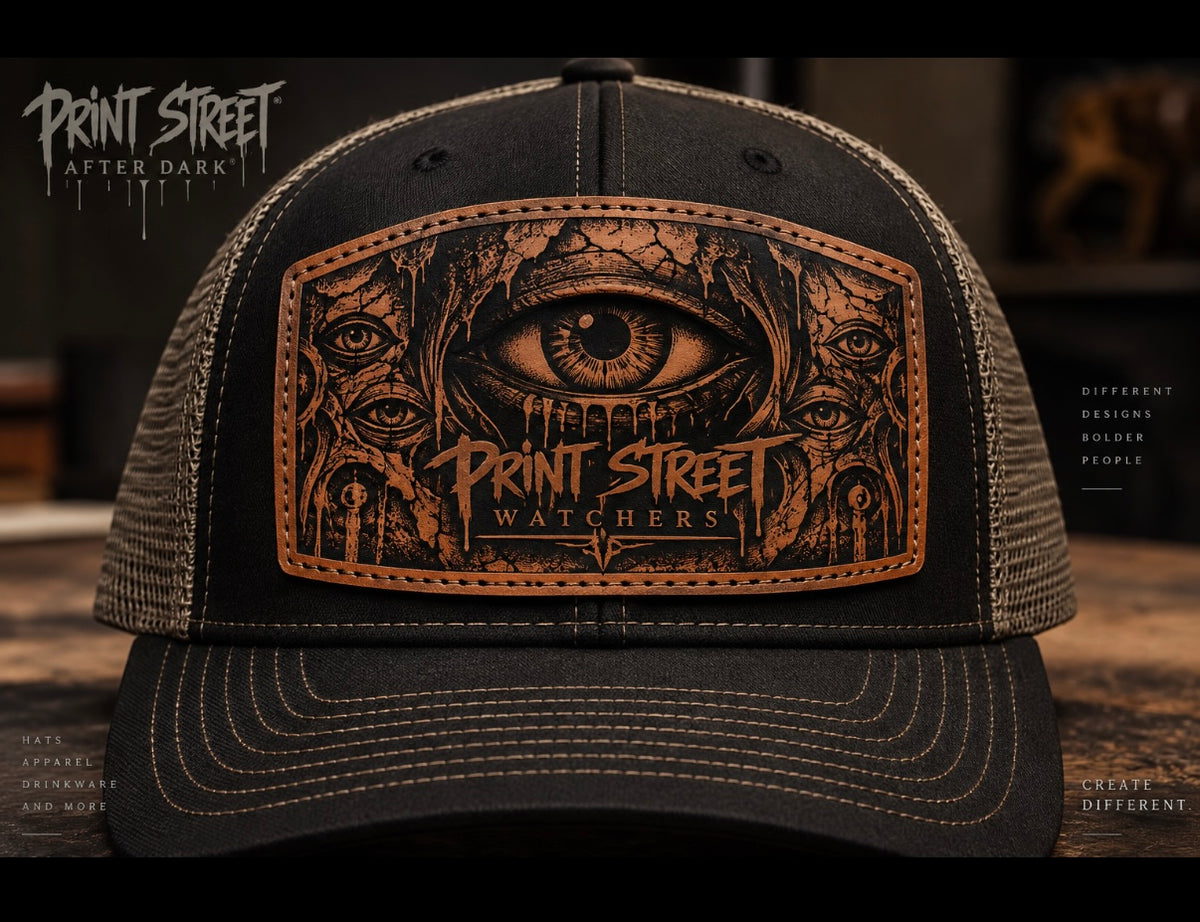 Print Street After Dark Watchers Engraved Patch Hat