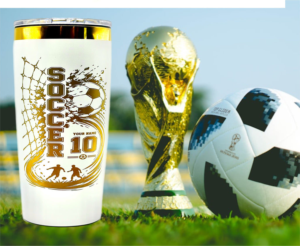 Personalized Soccer Tumbler – 20 oz