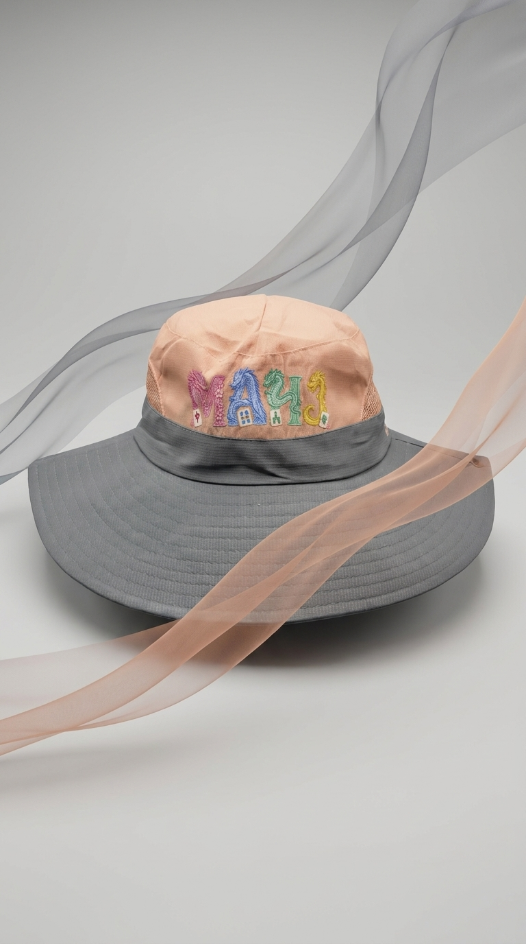 MAHJ Dragon Sun Hat with Full-Color Graphic