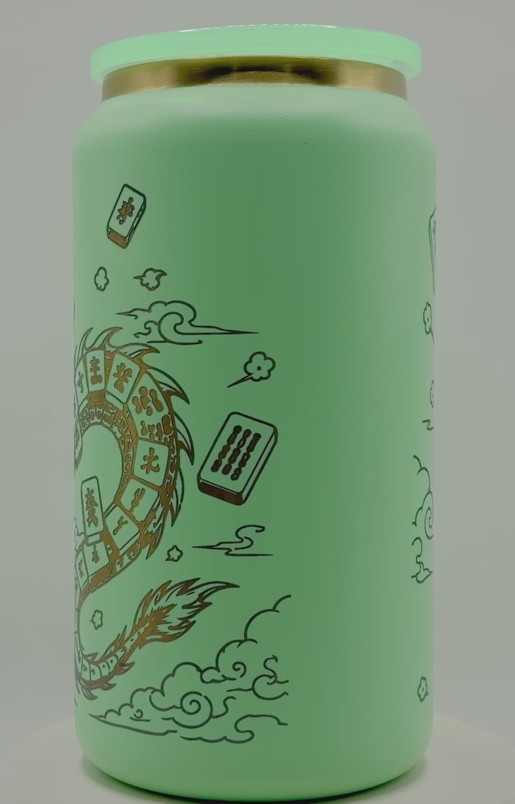 Mahjong Dragon Engraved Tumbler – Personalized 16 OZ