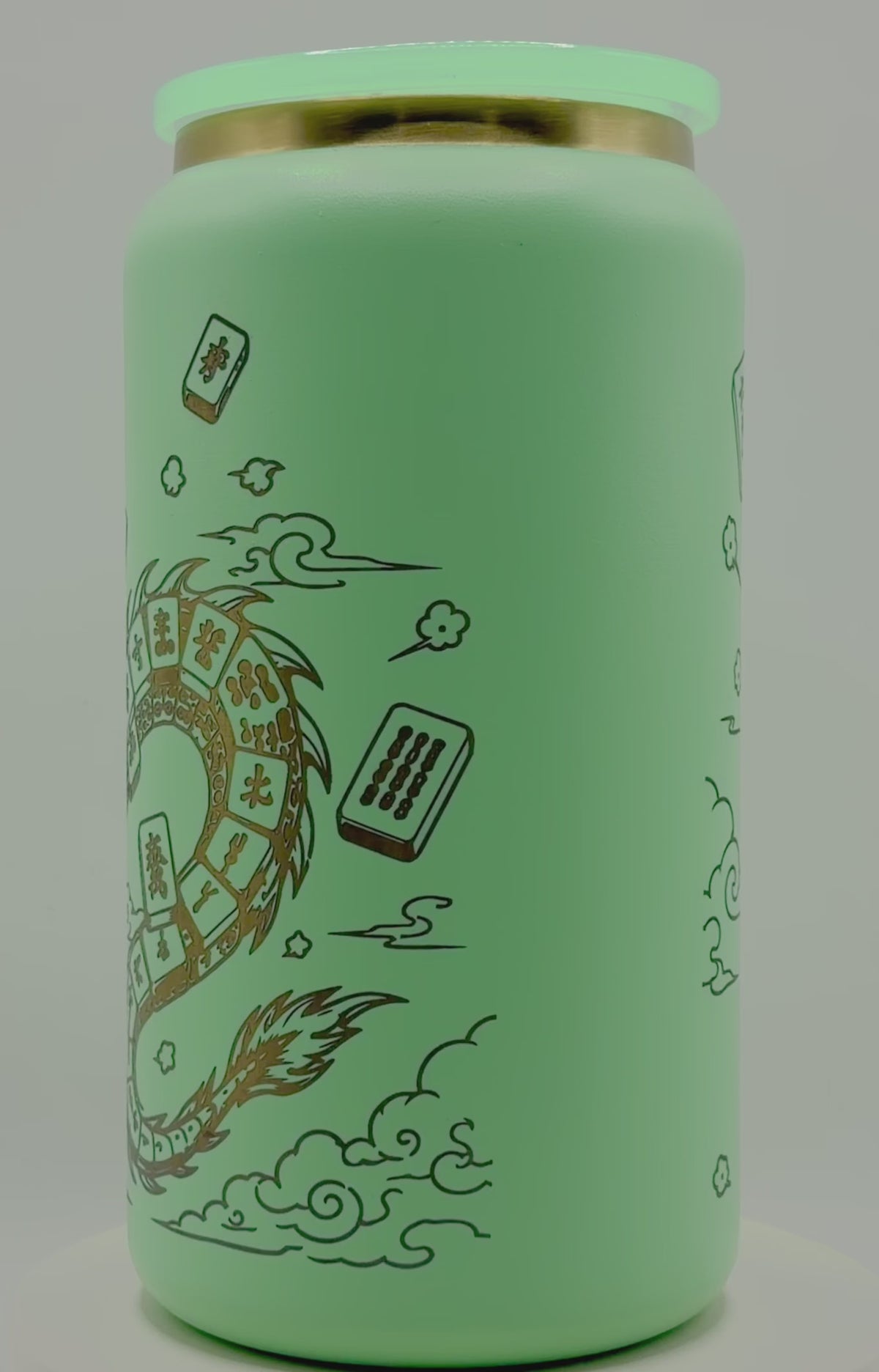Mahjong Dragon Engraved Tumbler – Personalized 16 OZ